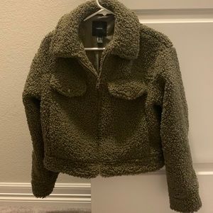 fur teddy jacket forever 21 small